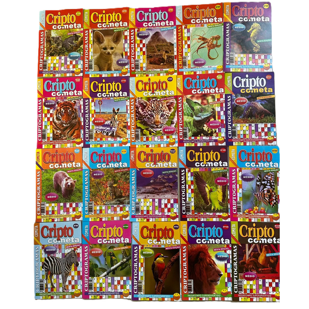 Kit Com 20 Criptos , Capas Aleatórias Níveis variados