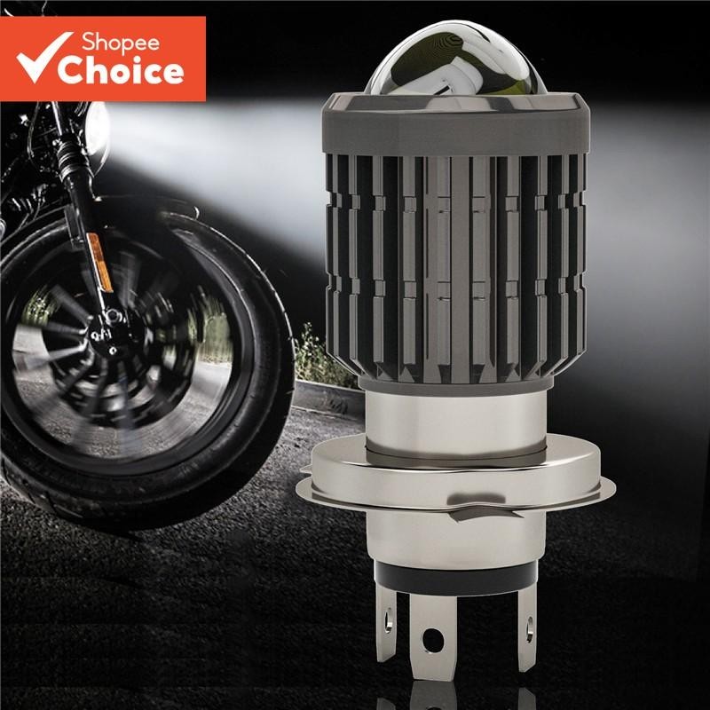 Farol LED Universal Para Motocicleta H4/BA20D/H6 Luz De Olho De Peixe De Cor Dupla