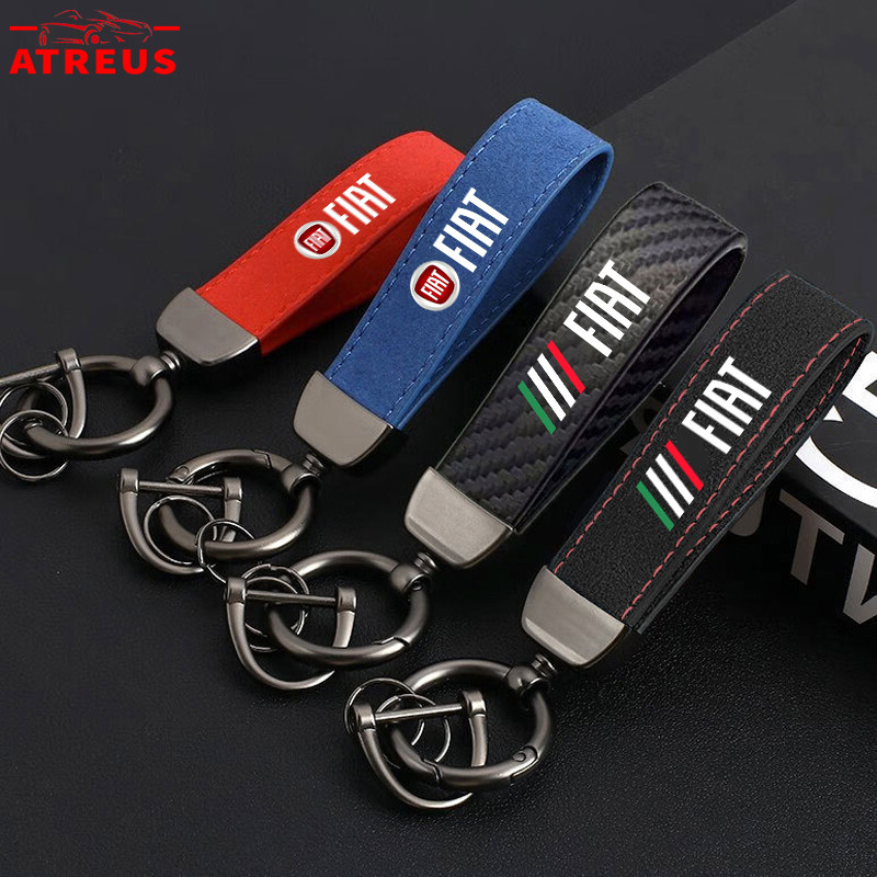 Chaveiro De Carro Fiat Pele De Fibra De Carbono Fivela De Cor Pura Moda Para Fiat Strada Argo Mobi Toro Fastback Pulse Cronos Scudo 500 Titano Palio Idea Uno Punto
