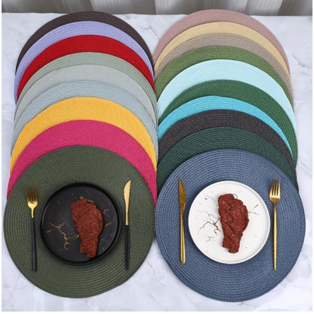 Jogo Americano Kit 4Pçs ou  Kit 6Pçs -  Redondo  de Jantar Mesa Posta Cozinha 38cm