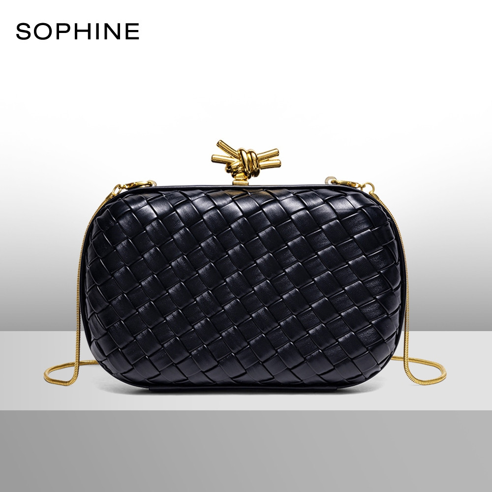 Bolsa de Jantar Feminina Clássica Moda Mini Clutch Bolsa de Ombro de Tecido 8J9T