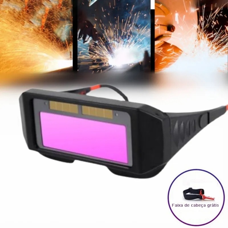 Óculos de Solda Automático Escurecimento Solar – Proteção UV/IR, Anti-Reflexo, Corte e Soldagem
