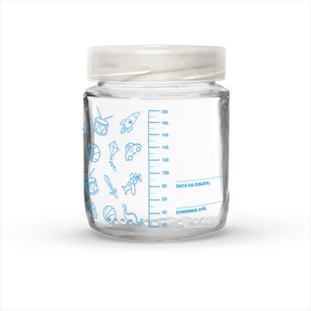 Kit 4 Potes Amamentação / Leite Materno Com Graduação 200ml