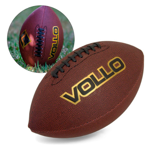 Bola de Futebol Americano Vollo Tamanho Oficial Marrom