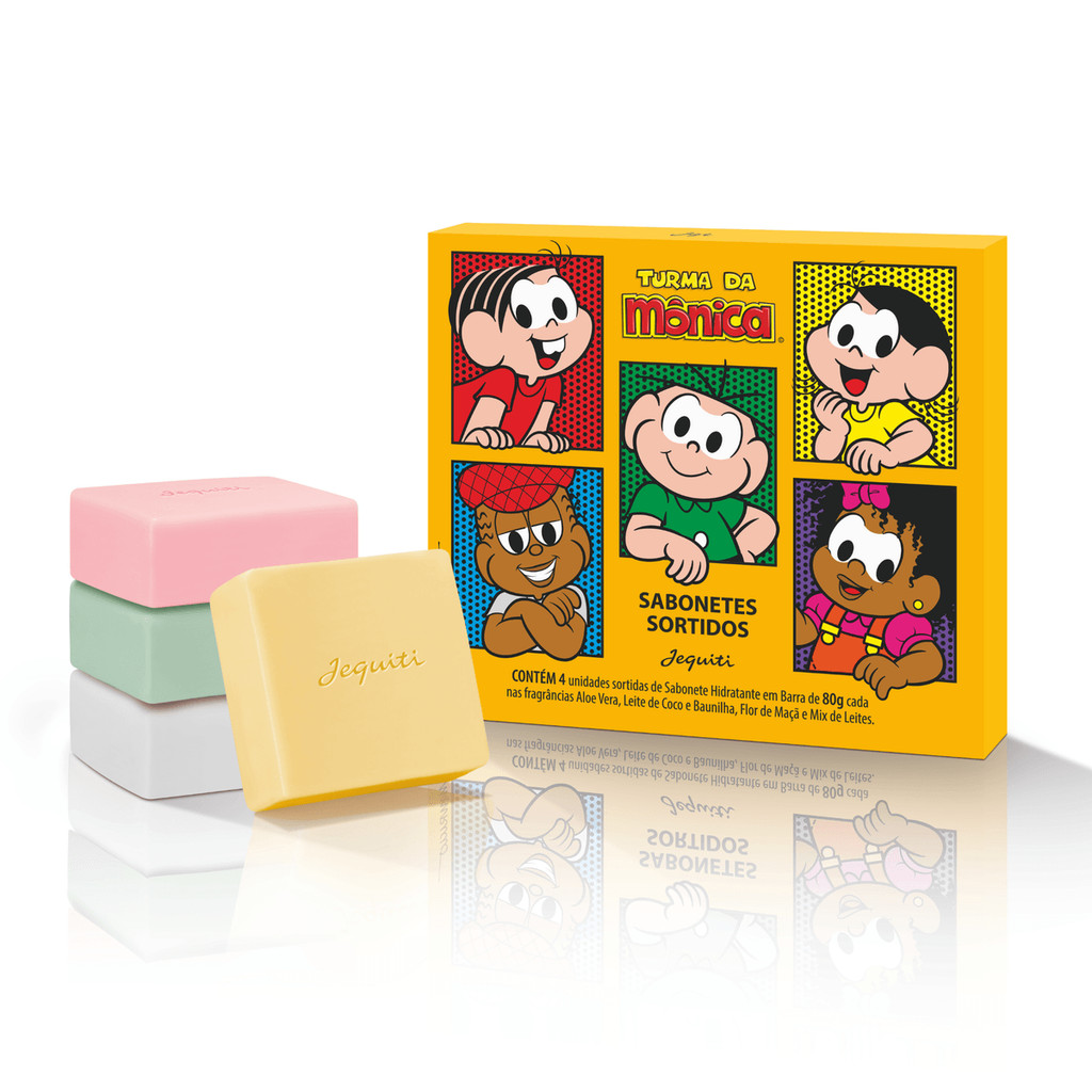 Estojo Sabonetes Sortidos Turma Da Monica, 4x80g