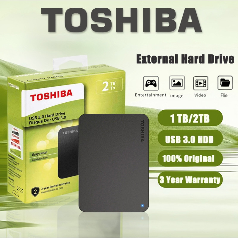 🔥Toshiba🔥Disco rígido externo 1TB 2TB 4TB External Hard Drive HDD USB 3.0  Portable HD Externo 2TB Hard Drive