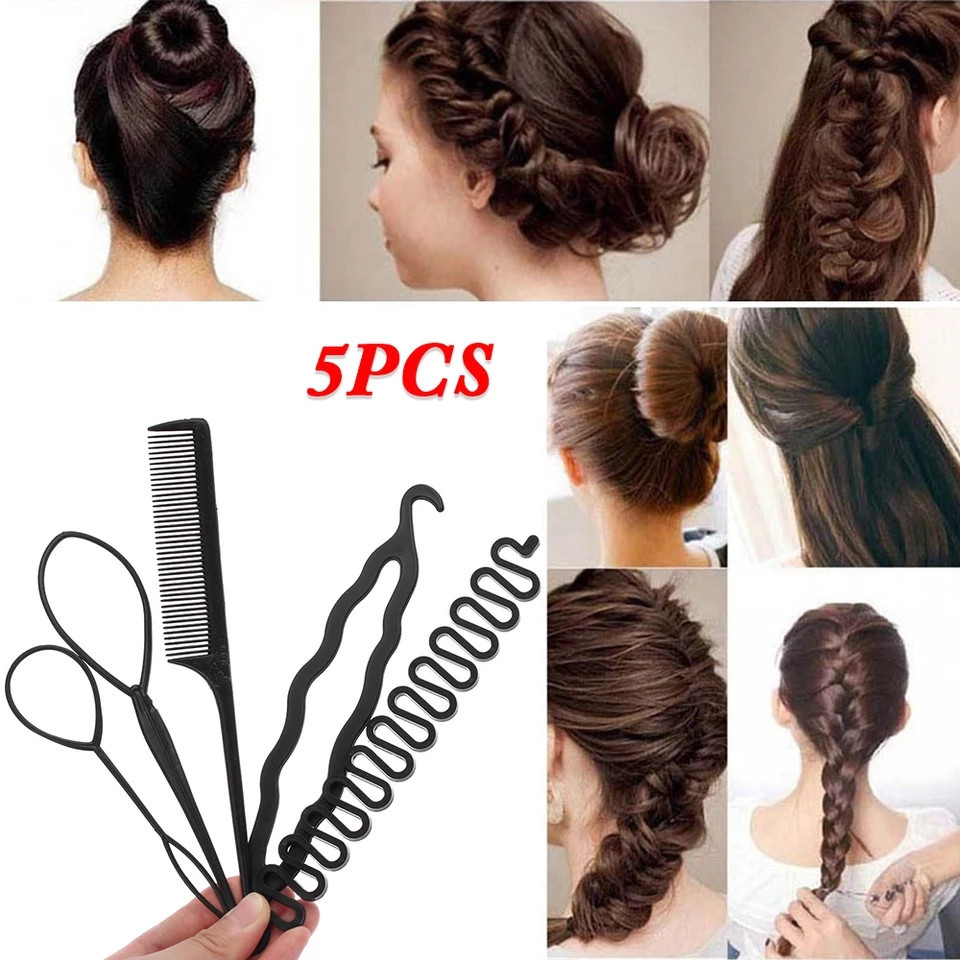 Kit Até 5/10/15 Peças Acessório Para Cabelo Penteado Coque Trança Agulha Mágica