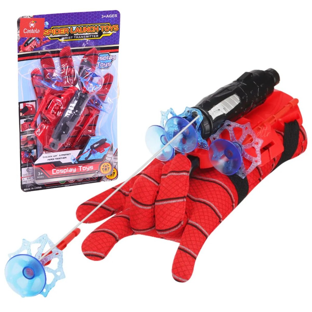 Brinquedo Luva Homem Aranha Lançador De Teia - Castela
