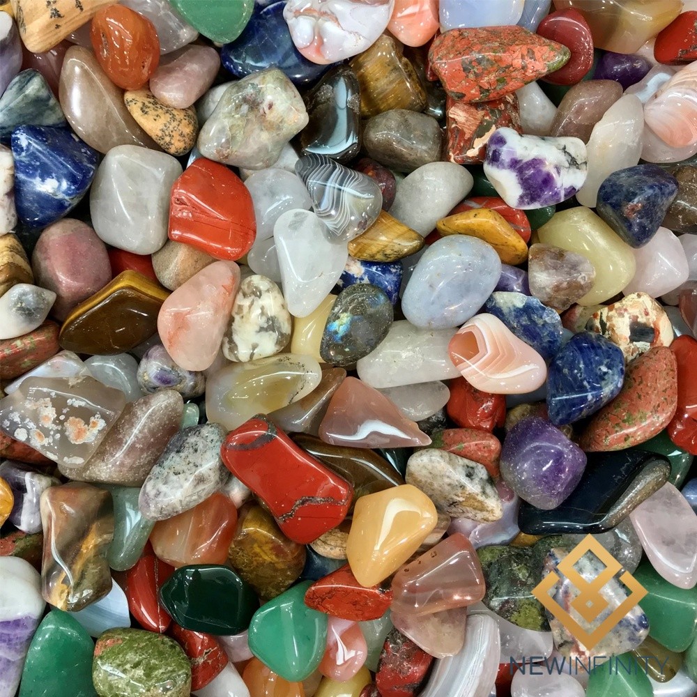 1kg de pedra e cristal rolado sortido Natural Tamanho Médio