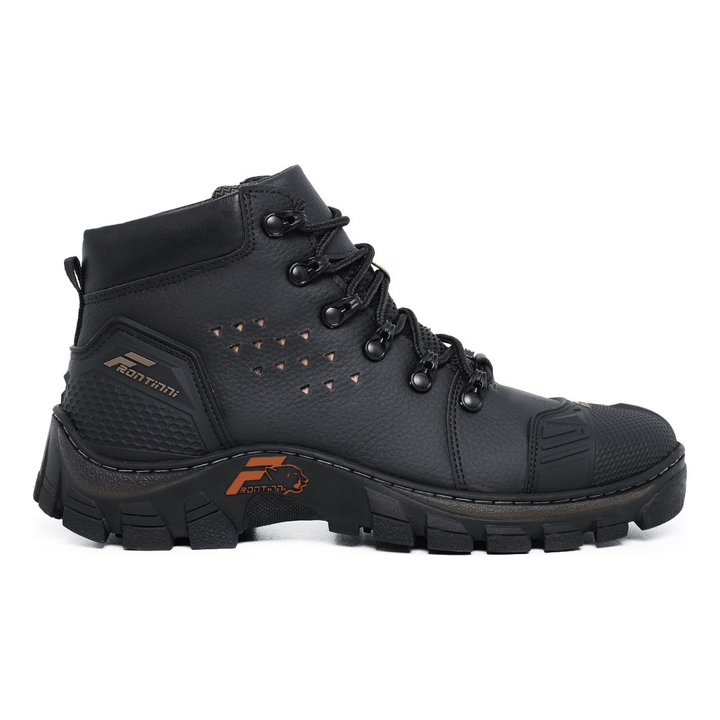 Bota Masculina Bico Pvc Coturno Trabalho Botina Segurança