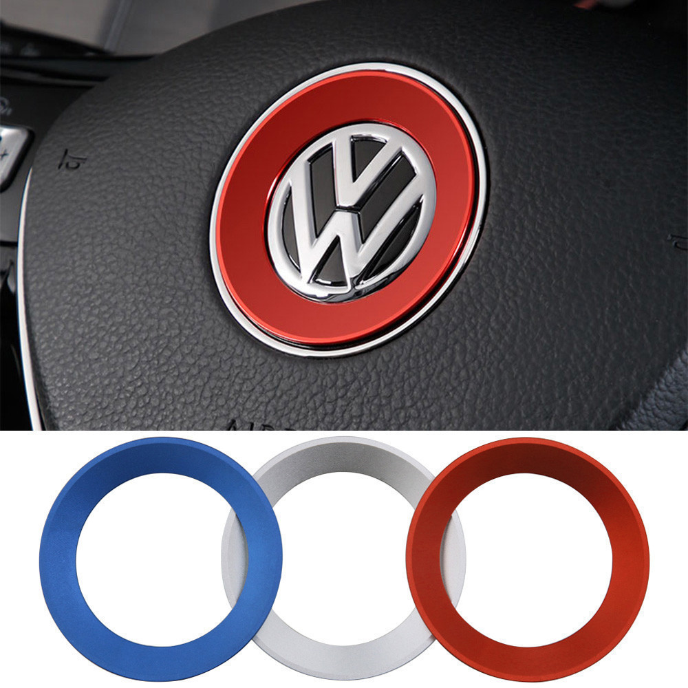 541 Adesivo de Decoração do Emblema do Volante para Volkswagen Gol Saveiro Voyage VW Fox Amarok Polo Jetta Virtus Up T-C