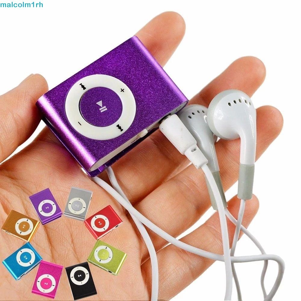 MALCOLM MP3 Player Mini Reprodutor De Mídia Portátil Walkman Metal 3.5 Mm Sport MP3
