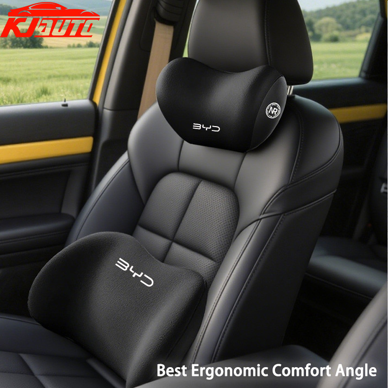 BYD Almofada De Espuma Viscoelástica Para Carro Proteção Encosto Lombar De Cabeça De Atto 3 Dolphin E6 Tang Seal M6 E5 S