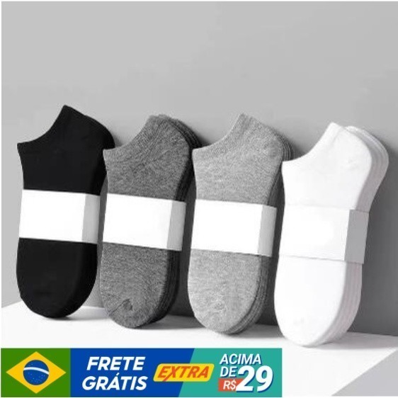 Kit 12 , Kit 6 Pares Meia Soquetes Algodão Sport Masculina Feminina Unissex