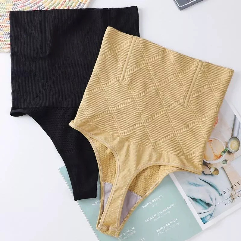 Calcinha Cinta Alta Compressão Lingerie Fio Dental Duplo Modeladora Zero Barriga Hot Sale