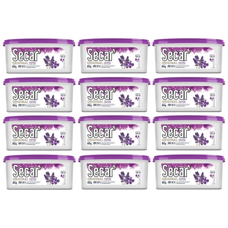 Anti Mofo Desumidificador Secar 80g Kit C/ 12 unidades / 4 unidades para Guarda Roupas