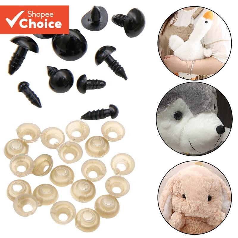 50 Pares 5-14mm Olhos De Segurança De Plástico Preto Para Bonecas E Brinquedos De Pelúcia Acessórios DIY