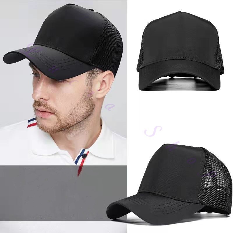 Boné Liso Preto Com Redinha Telinha Tela Aba Curva
