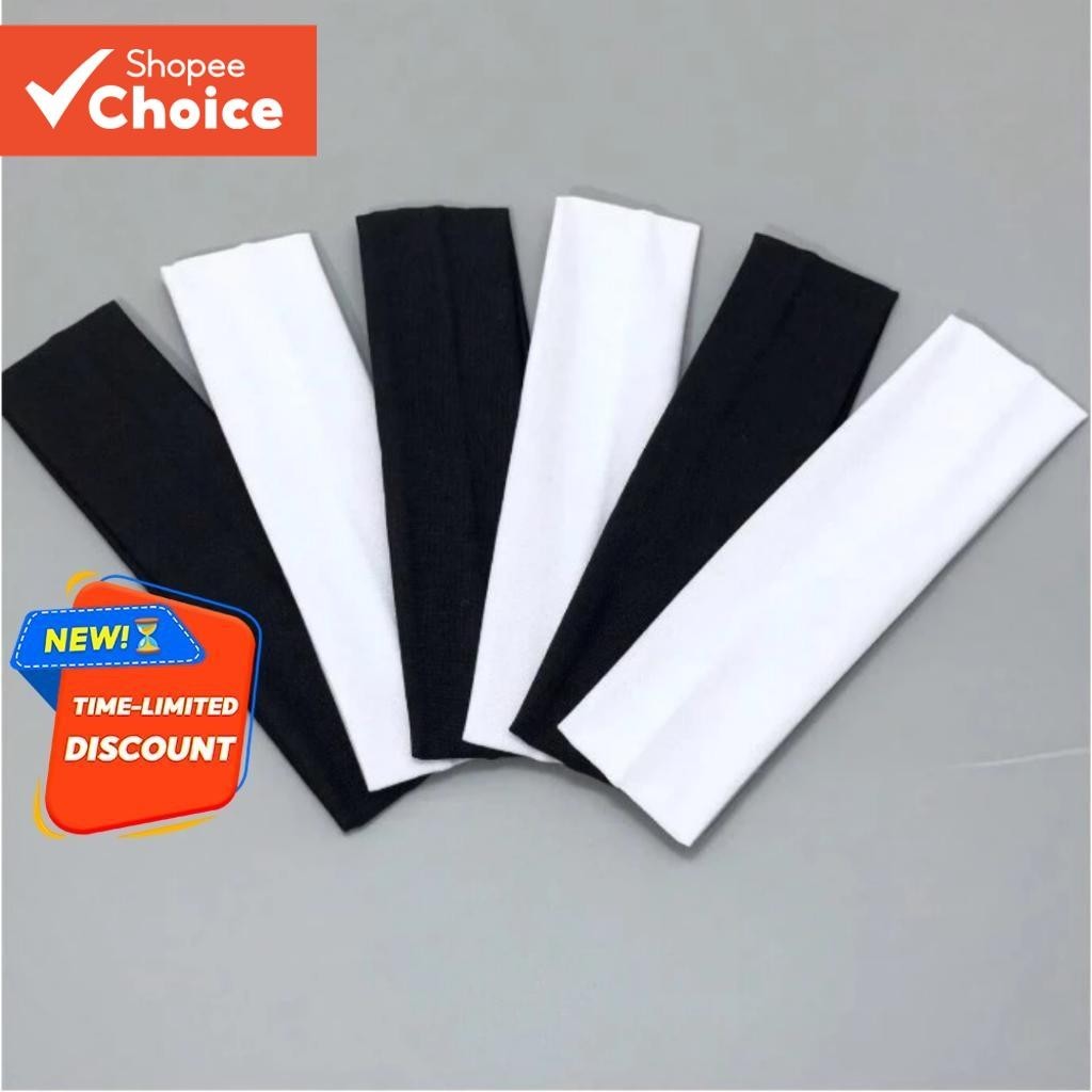 Cor Sólida Alta Elástica Bandana Yoga Esportes Acessórios Para O Cabelo Lenço Absorvente De Suor De Abas Largas