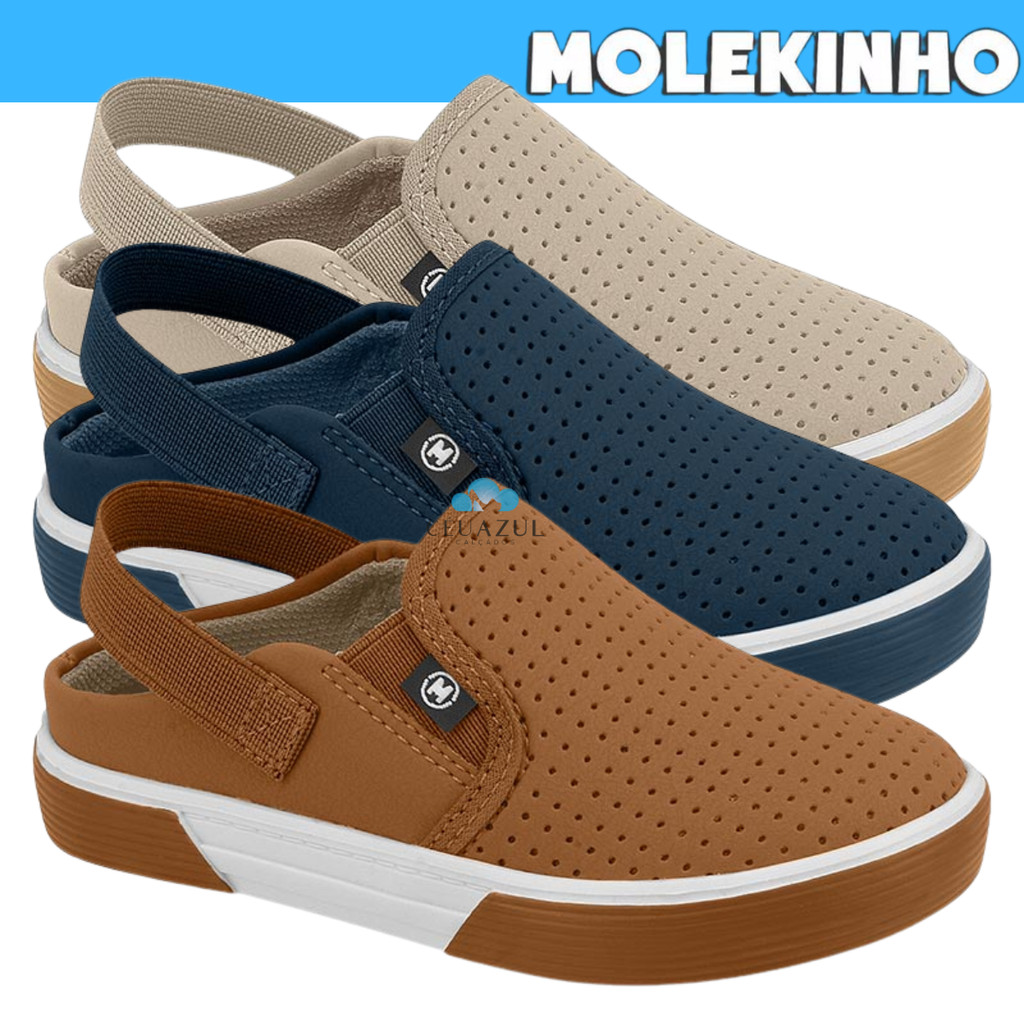 Tênis Babuche Infantil Molekinho Estilo Conforto Moderno Elástico Dia Dia