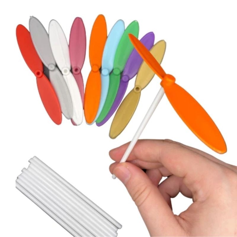 Kit 25 Pirocóptero Girocóptero Brinquedo Criança Lembrancinha Dia Das Crianças Prenda Unissex