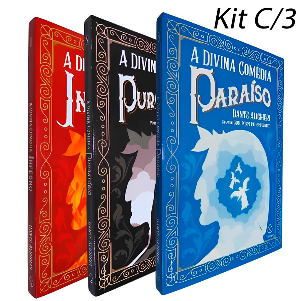 Kit Completo C/3 -  A Divina Comédia - Dante Alighier