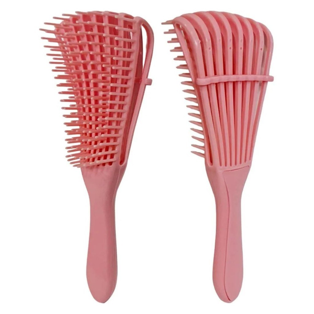 Pente de Cabelo Escova Polvo Multifuncional Cachos Fácil Desembaraço