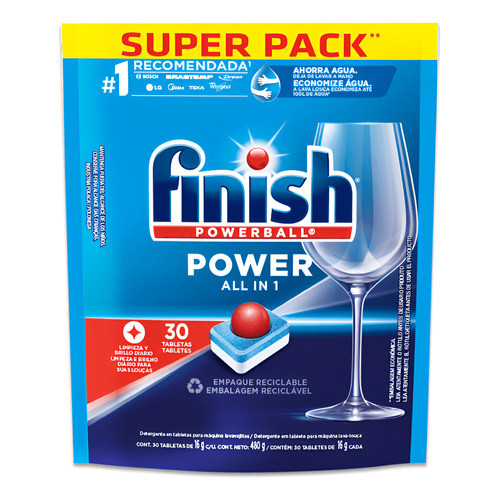 Detergente Para Lava-louças Finish Powerball 30 Tabletes