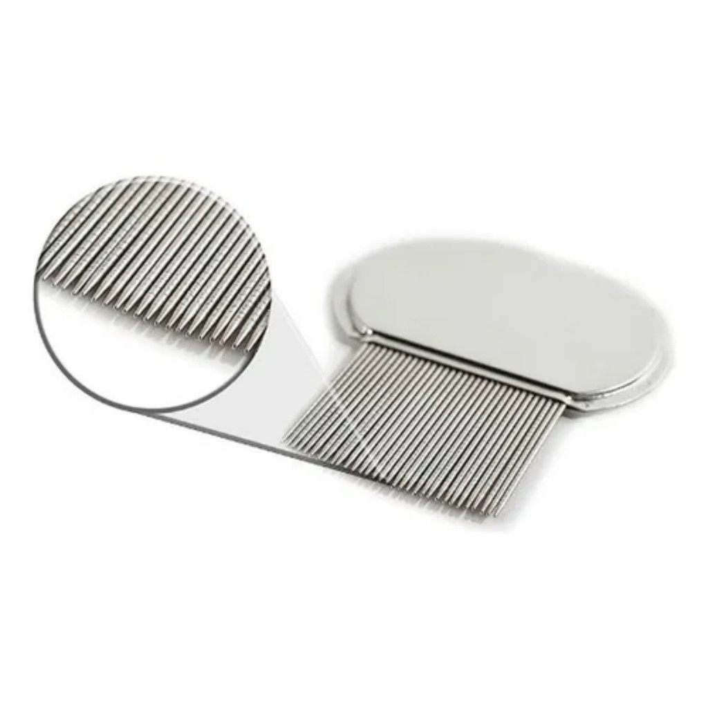 Pente Fino Inox Extrator De Piolhos E Lêndeas - Supermedy