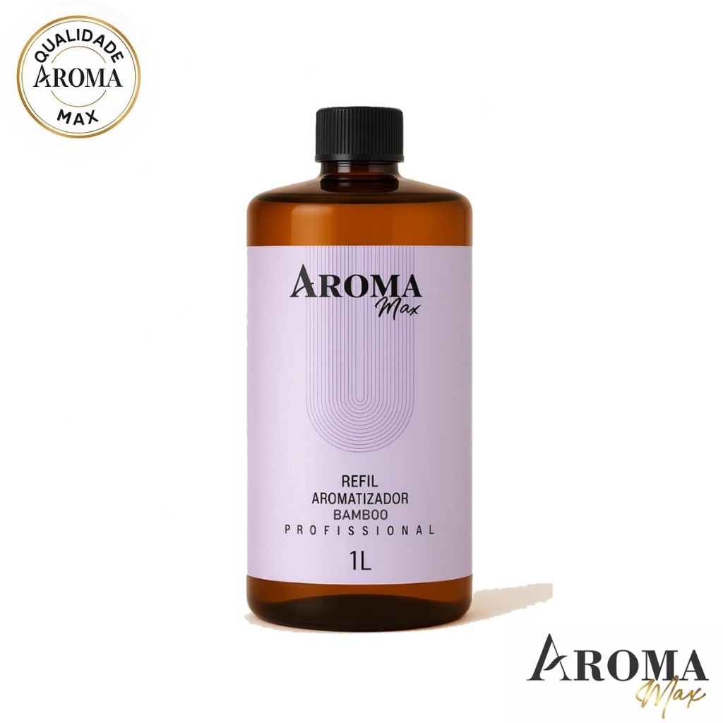 Refil 1lt Aromatizador de Varetas Ultrassônico Premium Alta Fixação Aroma Max Floral Amadeirado