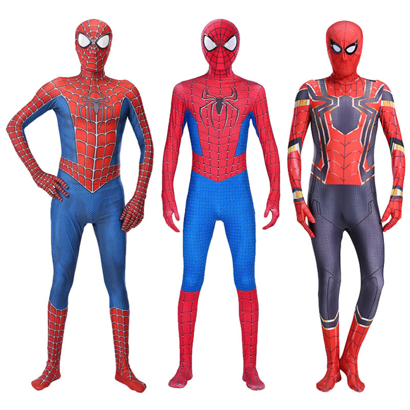 Traje Homem-Aranha Para De Ferro Super-Herói Adulto O Incrível De Raimi Cosplay Halloween Zentai