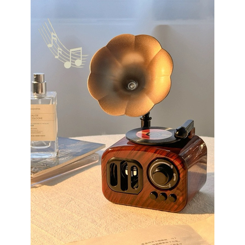 Caixa de Música Gramofone Retrô Para Decoração