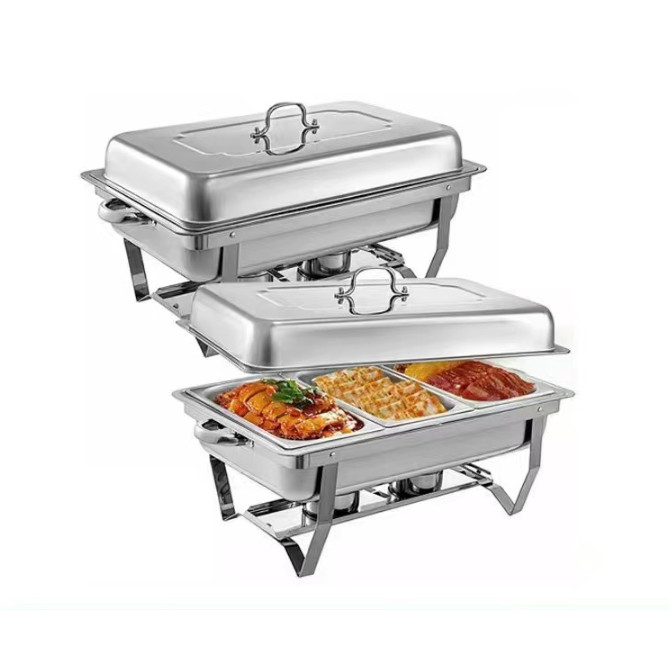 Rechaud Inox 9 Litros 1/2 Panelas 3 Cubas Buffet