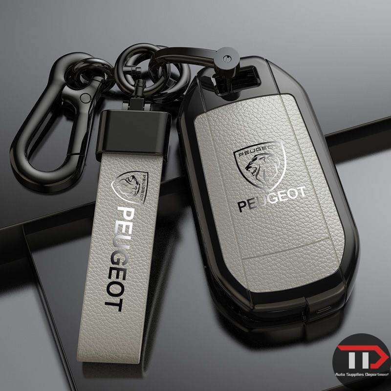 [Estoque Pronto] Estojo Para Chave De Carro Peugeot 408 2008 3008 4008 301 508 308S 407zinco Liga + Microfibra De Couro
