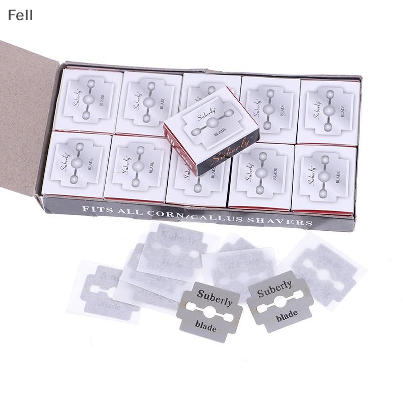 [Fel] 10/100pcs Lâminas De Substituição Para Removedor De Calos Planas Pés Pele Morta Dura Venda Quente