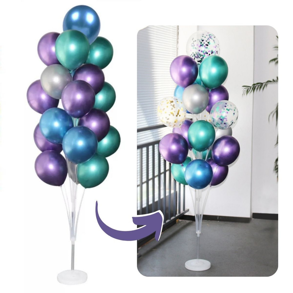 Suporte Chão Para Balão 1,68 m 19 Varetas Para Bexigas