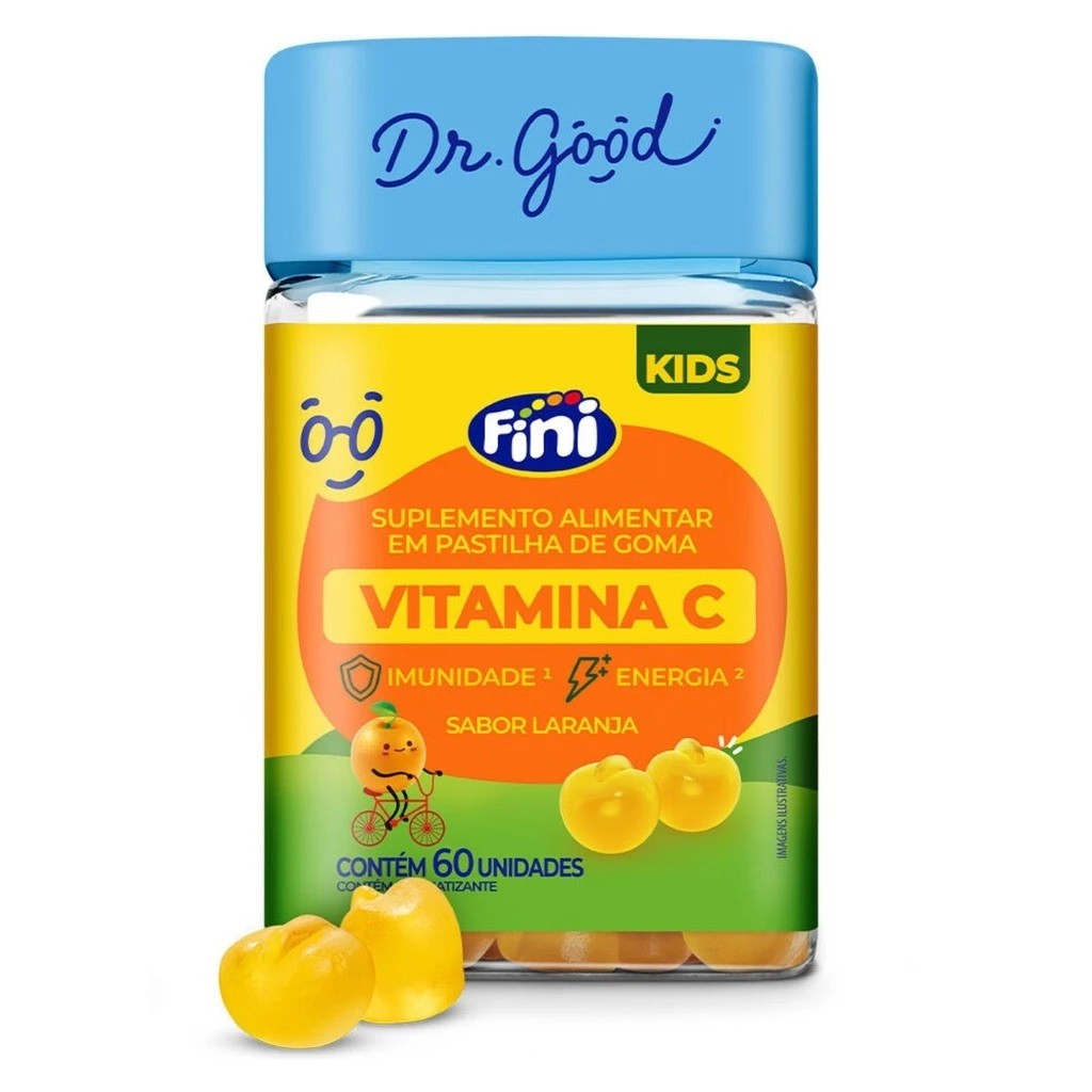 Dr Good Fini Vitamina C Kids 60 Goma Sabor Laranja - Dr Good