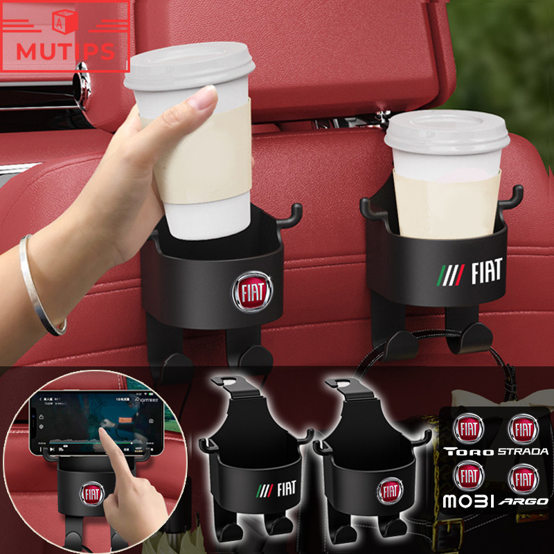 Fiat Suporte Para Copos De Água Com Gancho Carro Telefone De Rack De Armazenamento Automático Strada Argo Mobi Toro Fastback Pulse Cronos Scudo 500 Titano Palio Ideia Uno Punto