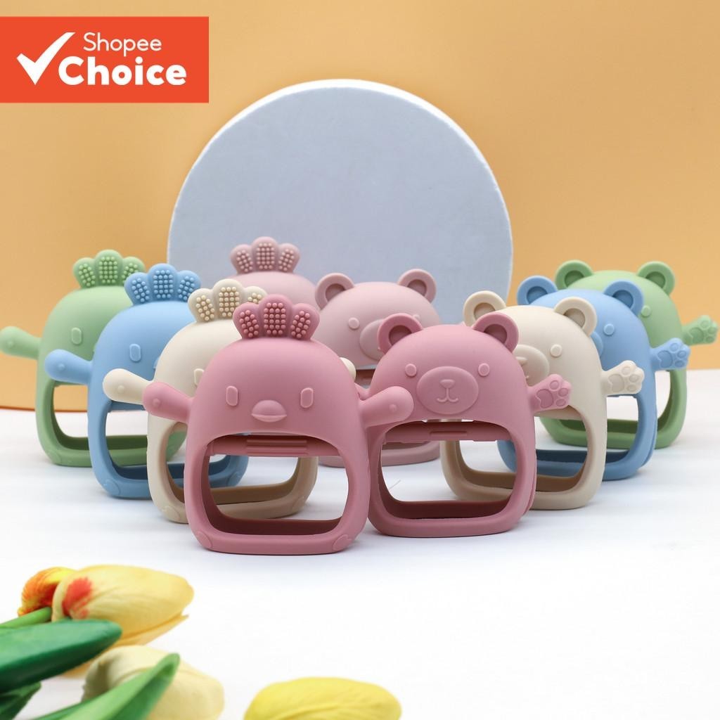 Brinquedo De Dentição De Bebê Adequado Para Luva molar De silicone De Qualidade Alimentar Bebês De 0 A 12 Meses