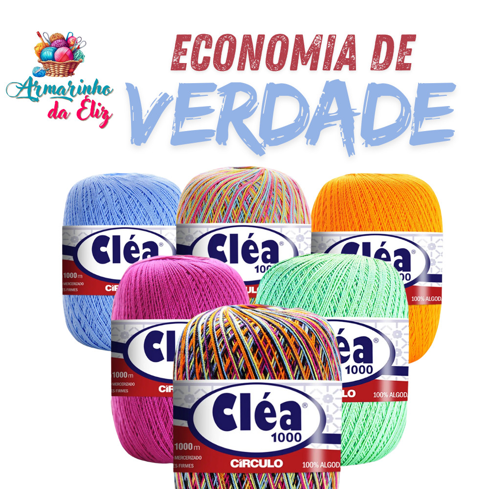 Linha Fio Clea 1000m Circulo - Crochê/Tricô/Bordado