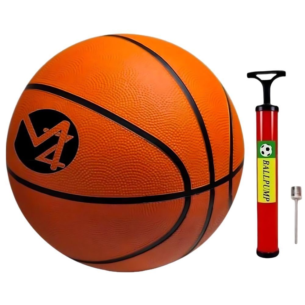 KIT BOLA DE BASQUETE TAMANHO OFICIAL PRO 7 MAIS BOMBA DE AR