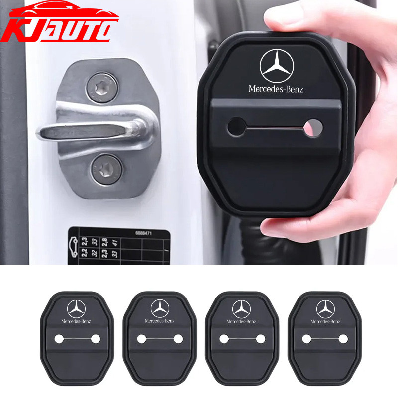Protetor De Fechadura De Porta De Carro Original 1 : 1 4pcs Mercedes Benz Amortecedor Silicone Adesivo Automática Para A