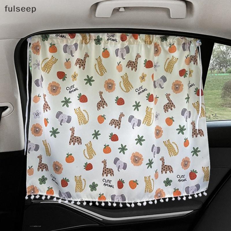 [fulseep] 1 Peça Cortinas Universais Para Proteção Solar De Carro , Urso Fofo De Desenho Animado , Estilo Janela Lateral