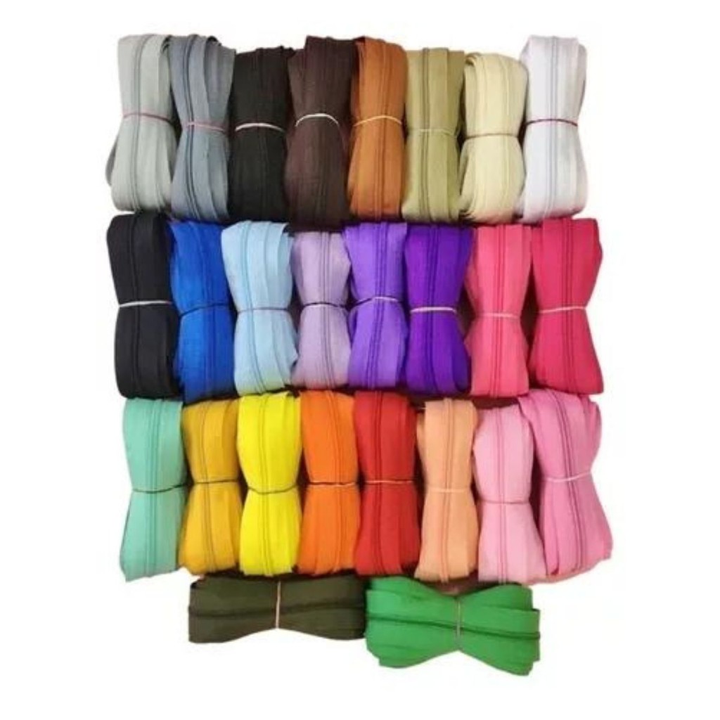 Zíper Médio de Nylon Nº05/06 – 10 Metros Contínuos | Ideal para Bolsas, Mochilas, Roupas e Artesanato em Geral