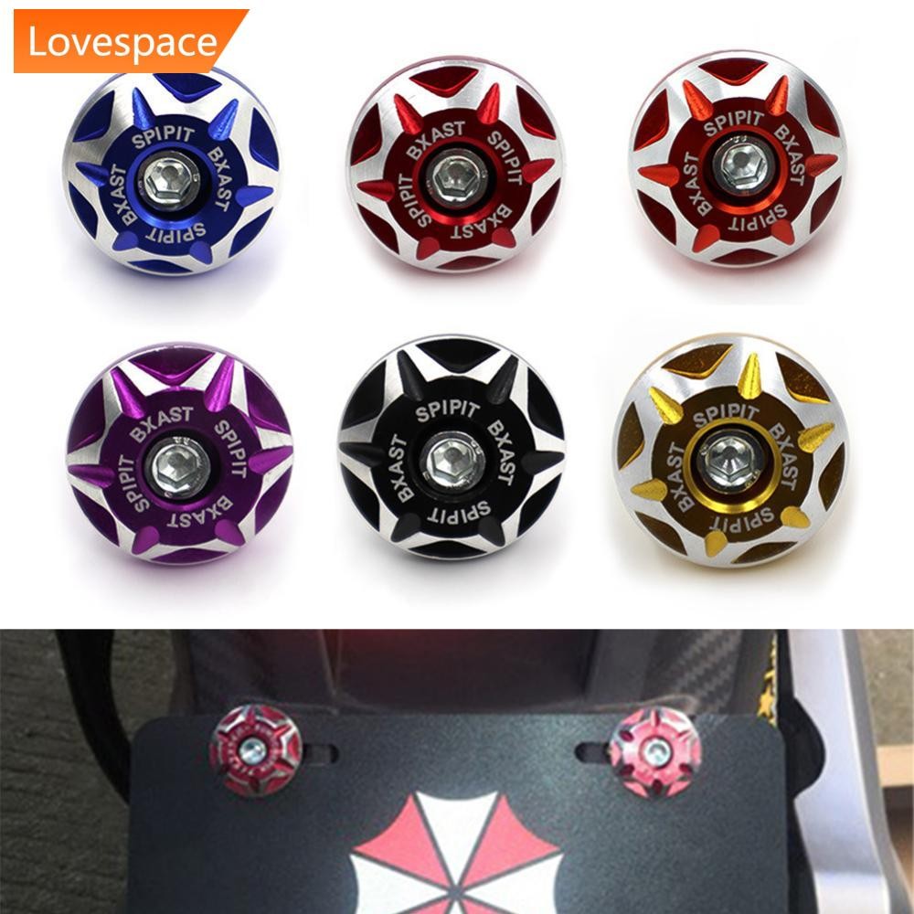 LS-STORE 1PC CNC 6MM Placa De Licença Da Motocicleta Parafuso Capa Escudo Buracos Scooter Acessórios Para Elétrica Parte X8Y3