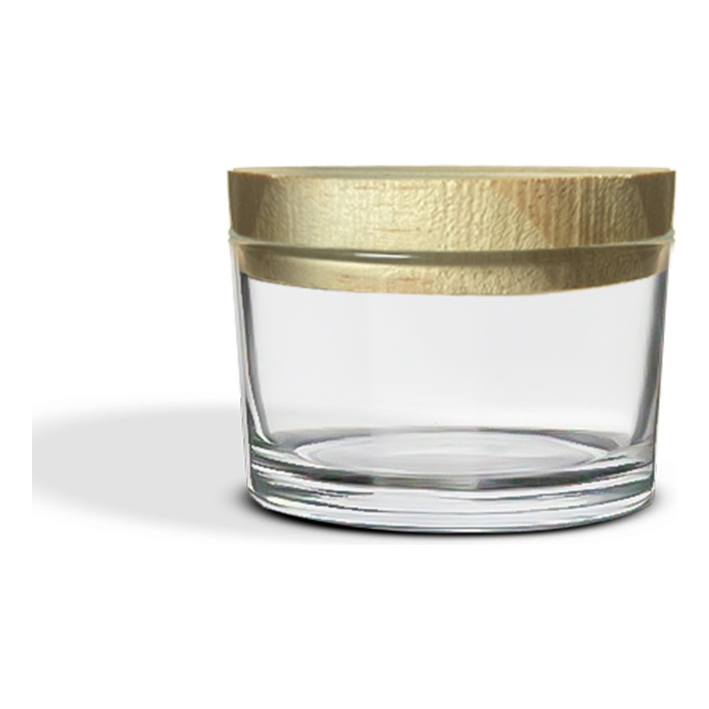 10 Potes De Vidro Vela 150ml Com Tampas De Madeira