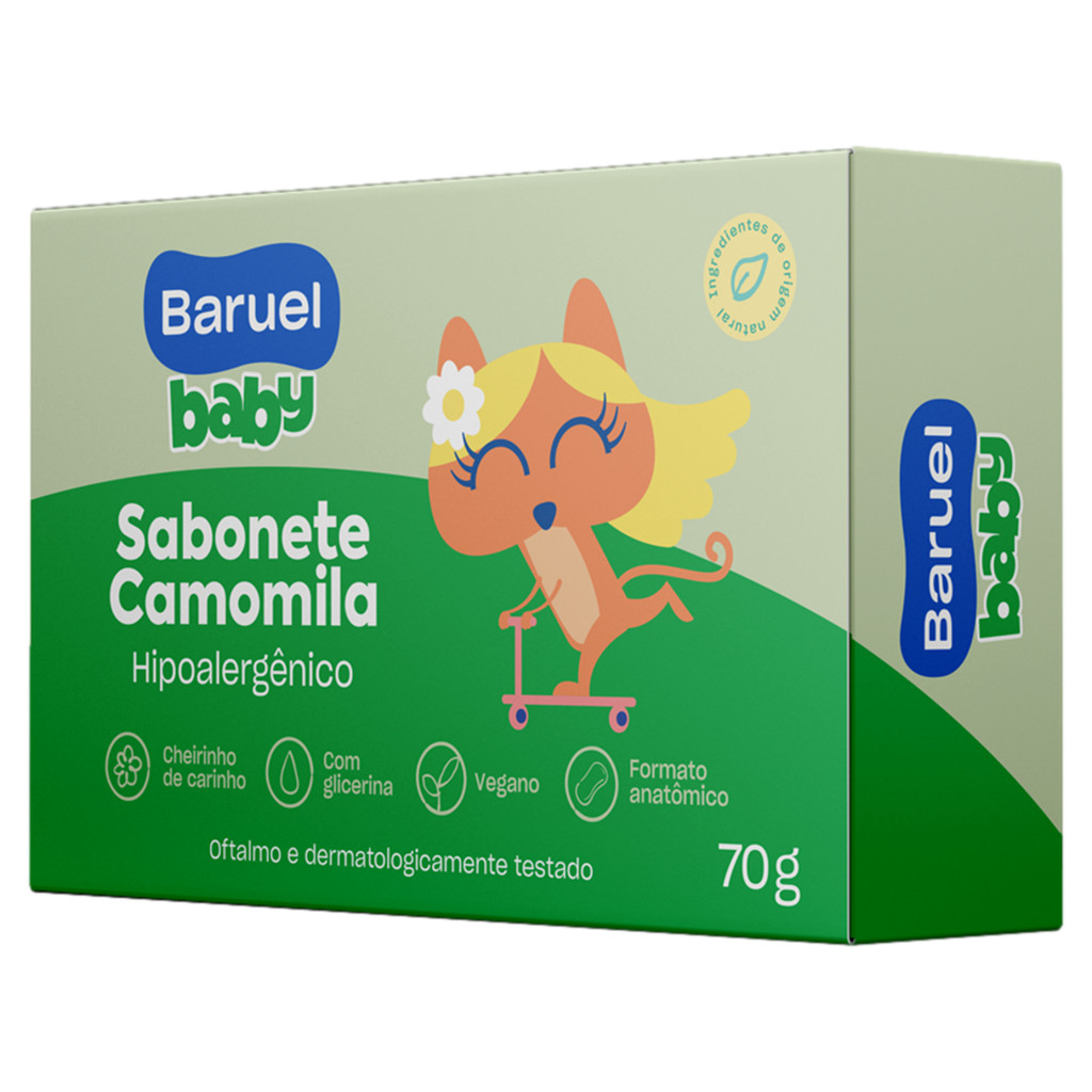 Sabonete Barra Camomila Baruel 70g