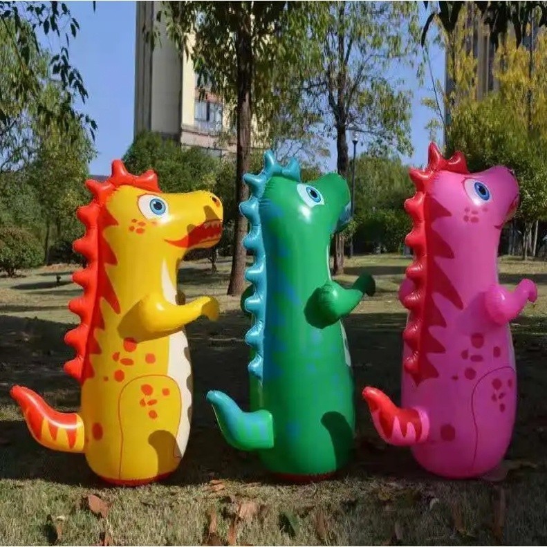 Procura aqui Brinquedo Dinosauro de boxe inflavel 3d para crianças João Bobo Gigante PVC-(Temdetudoss)
