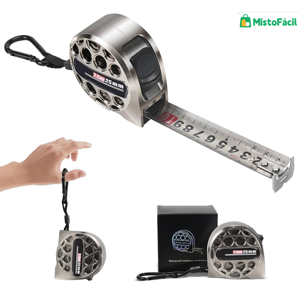 Fita Métrica Profissional Reforçada Impermeável Anti-impacto Precisão para Obra e Casa