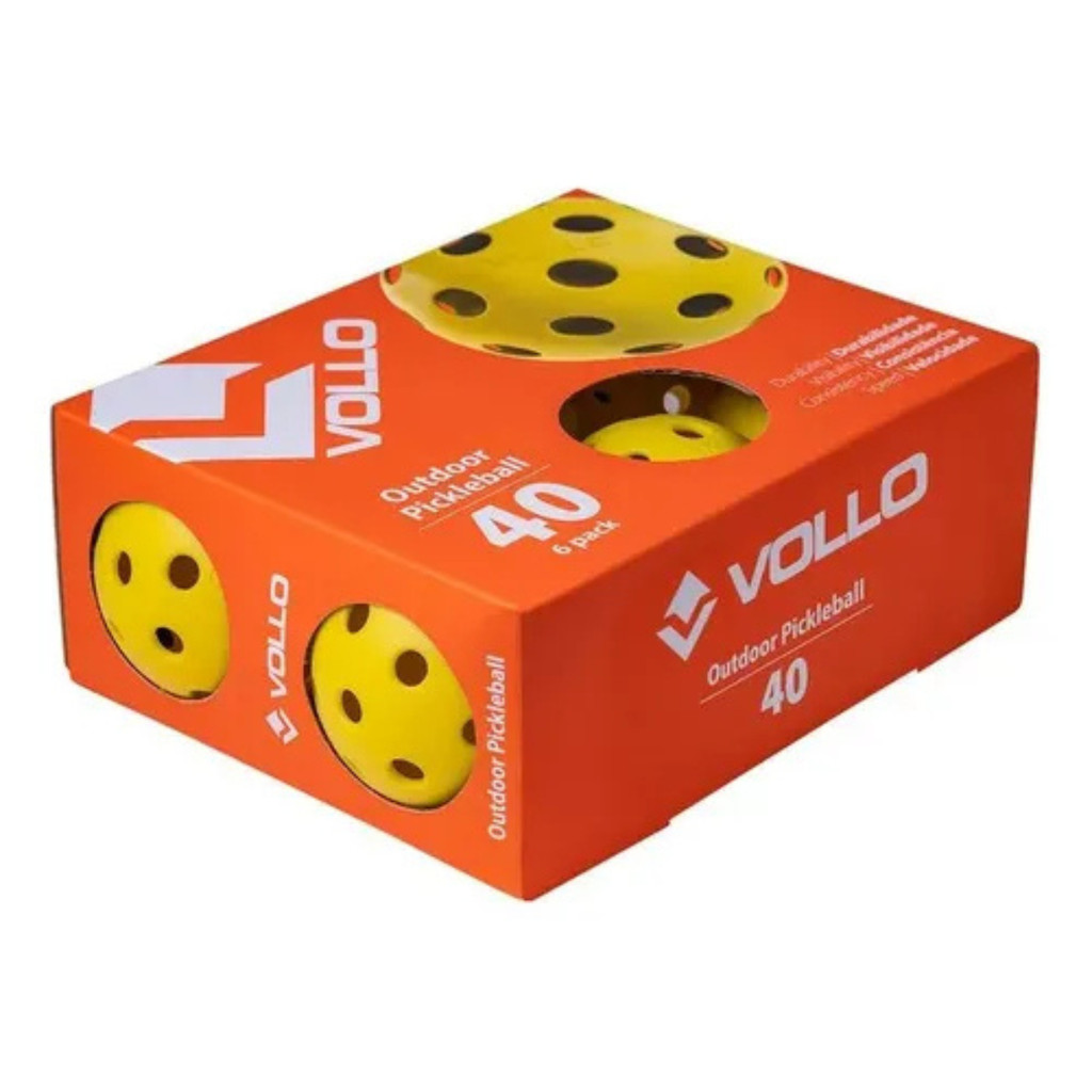 Kit 6 Bolas De Pickleball 40 Furos Vollo